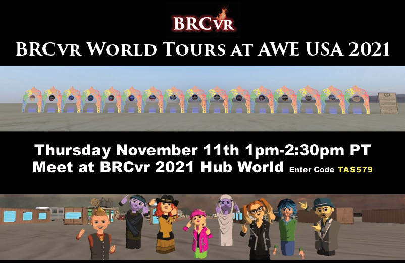 BurnerSphere's tweet photo. Get Ready for BRCvr World Tours at AWE or any of our upcoming LIVE Events in #VR, if this is your first visit to BRCvr = start here:
https://t.co/PTzRglWRcG 

@ARealityEvent #world #tour #altvr #social #VR #art #ditigal #community #BRCvr https://t.co/E80R4or2xU