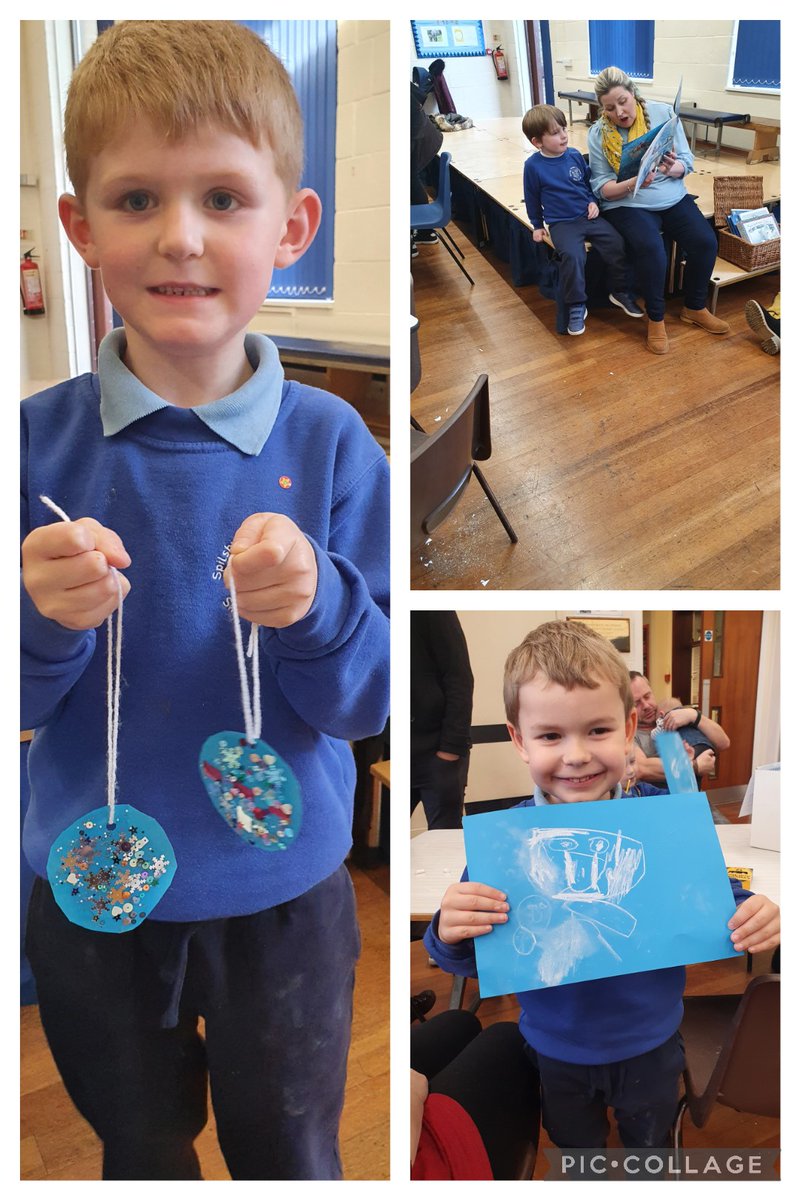 Mrs_Bartle's tweet photo. The Reception children @SpilsbyPrimary @InfinityAcad had a lovely stay and play afternoon with their families. Together, they created some lovely crafts to decorate our classroom as #winterwonderland. Everyone was so involved! #EYFS #parentinvolvement #glitterseason https://t.co/kxkaKdMgh7