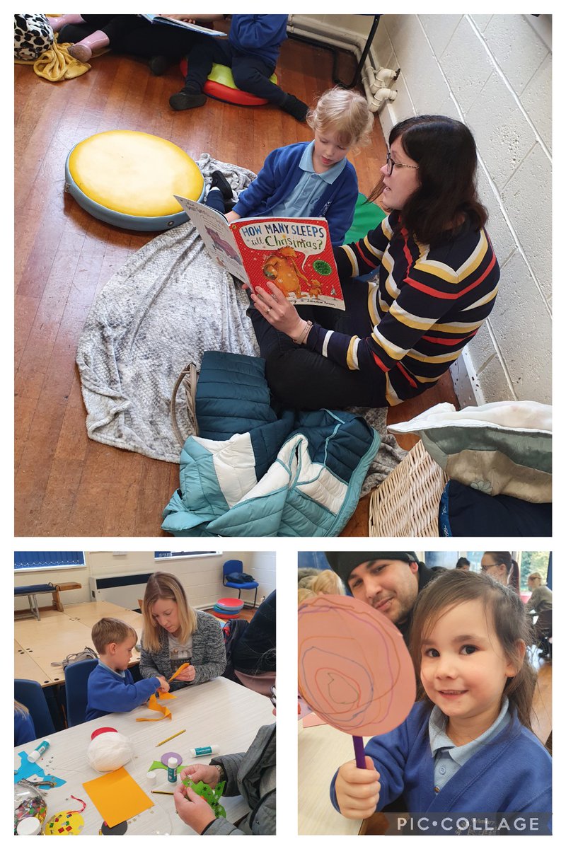 Mrs_Bartle's tweet photo. The Reception children @SpilsbyPrimary @InfinityAcad had a lovely stay and play afternoon with their families. Together, they created some lovely crafts to decorate our classroom as #winterwonderland. Everyone was so involved! #EYFS #parentinvolvement #glitterseason https://t.co/kxkaKdMgh7