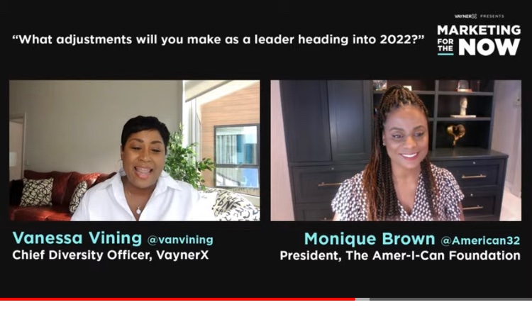 KatHeartFG's tweet photo. JUST FIRE convos going on Marketing for the Now &amp; #Vaynermedia What leaders are being to 2022, Vanessa Vining talks to Pres of American-I-Can, Monique Brown says “The importance of resilience &amp; being flexible…shifting on the fly &amp; sister hood…” 🌎💙🔥 @vanvining @AmerIcan32 https://t.co/cNjAjweLdM