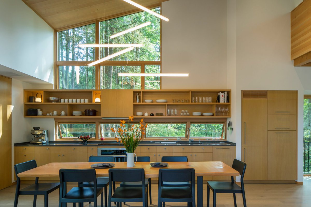 dezeen's tweet photo. Corten steel clads Little House/Big Shed in Washington by @DVDVNGLN: https://t.co/LLe9e41rLv https://t.co/OtxU3ihnyv