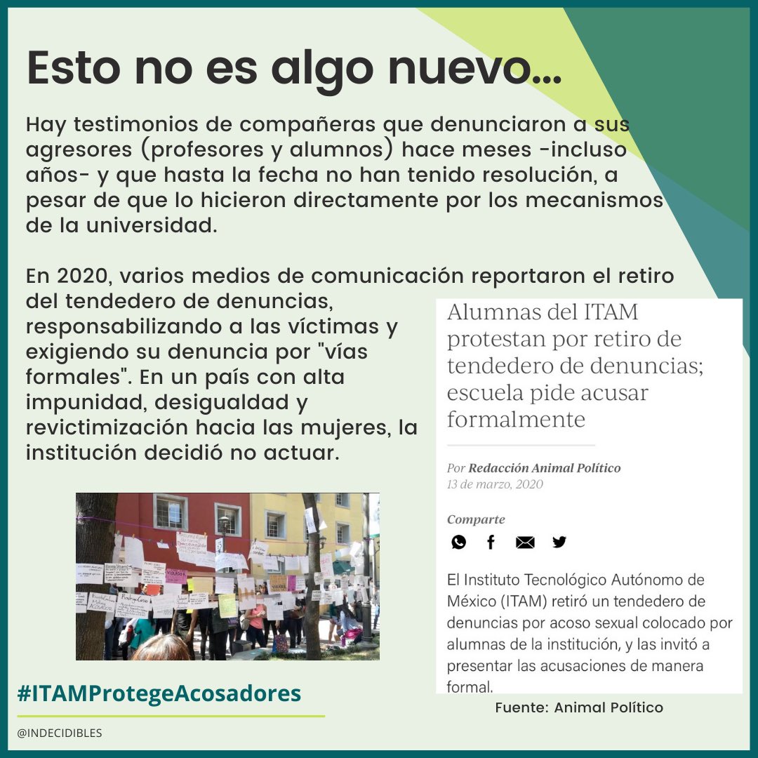 indecidibles's tweet photo. #itamprotegeacosadores
#metooitam
#itamsincensura https://t.co/evXUo9Whap
