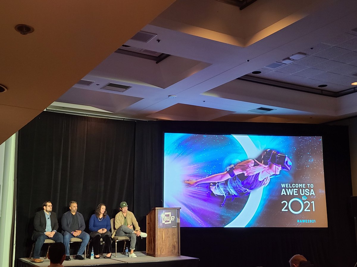 Cognitive3D's tweet photo. Our Founder @tbevilacqua is on a panel at #AWE2021 to discuss the Vancouver VR/AR ecosystem with @BCshoulder @dburgar @angelarobert https://t.co/YTJ520REGC
