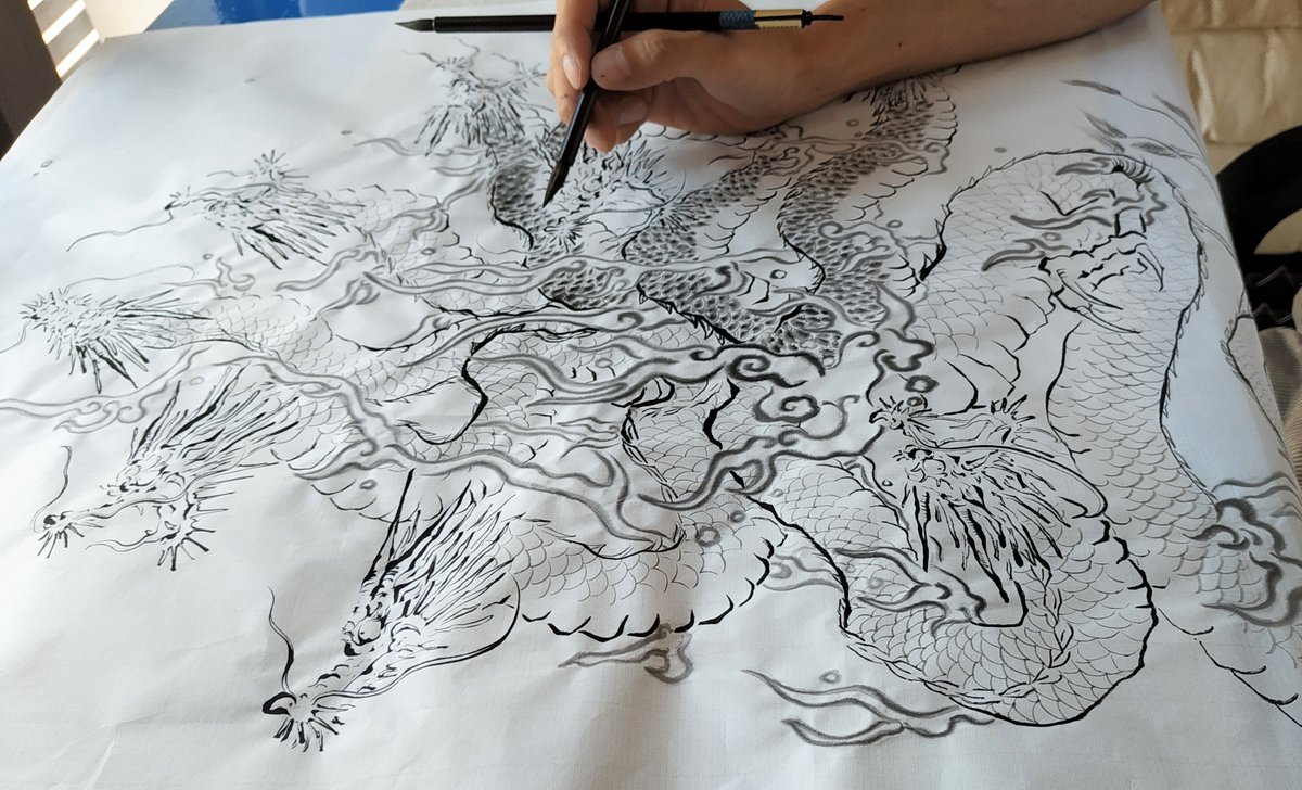 ヤマタノオロチ Yamata no Orochi. It is a legendary eight-headed