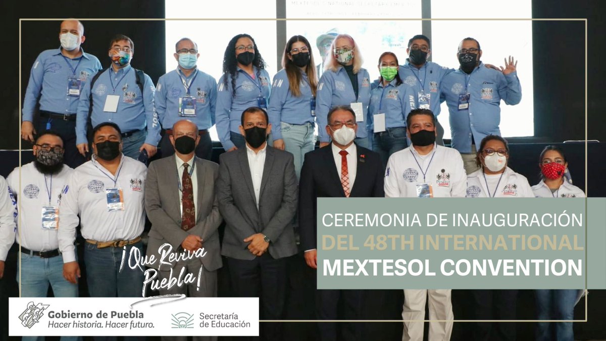 SEPGobPue's tweet photo. La labor de las y los docentes es acompañar a los aprendientes en su proceso educativo, señaló el secretario de Educación, @MelitonLozano durante la inauguración del "48th International Mextesol Convention", de la Asociación Mexicana de Profesores de Inglés, Mextesol A.C. 1/2 https://t.co/tEwCUOzpzg