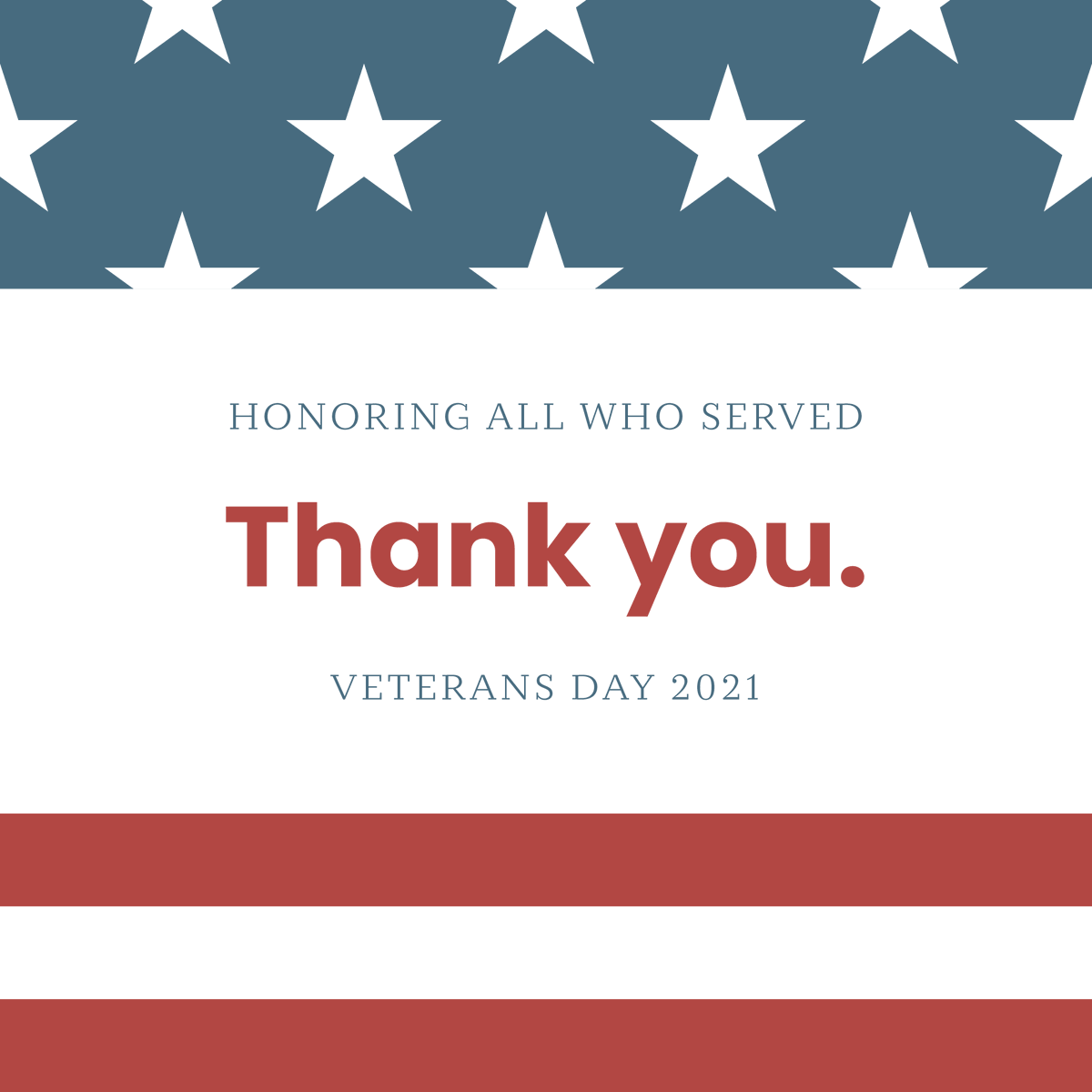 To all who served and sacrificed for our country, thank you.

#veteransday2021