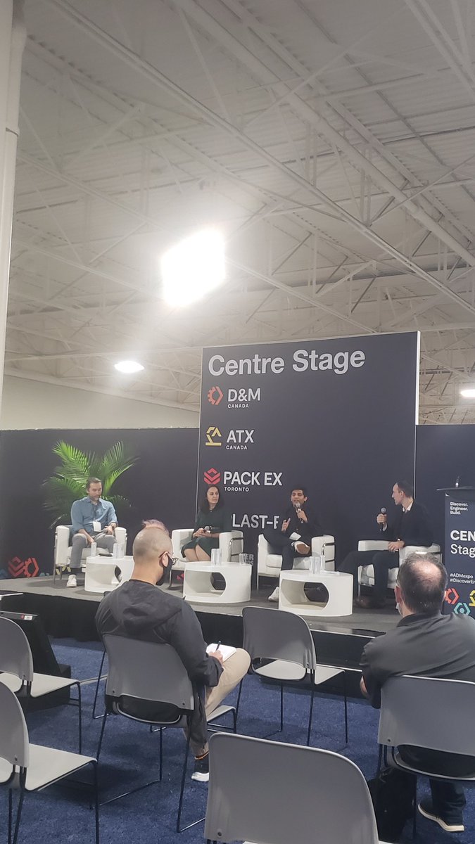 connect4growth's tweet photo. Another great panel on final day #D&M_expo about utilizing #AI in #Advanced_Manufacturing w/ #Ravenai, #Inovex, #Canvass_Analytics, #AI_Materia https://t.co/x4C0oXt7wb