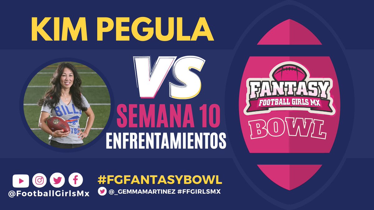 _GemmaMartinez's tweet photo. Enfrentamientos de Sem 10 del #FGFantasyBowl 🏈💜
División Kim Pegula

@naslebriones vs @nancyale9
@Nathy_Za vs @YMdeT
@favelamarcela vs @Berisshh
@ValkiriadHierro vs @AstridSchulteH
@IreneVzquez20 vs @_PalomaGR
@FabzMiH_ vs @MontseCenturion

#FFGirlsMX #FantasyFootball #NFL https://t.co/WqUKp1iNKB