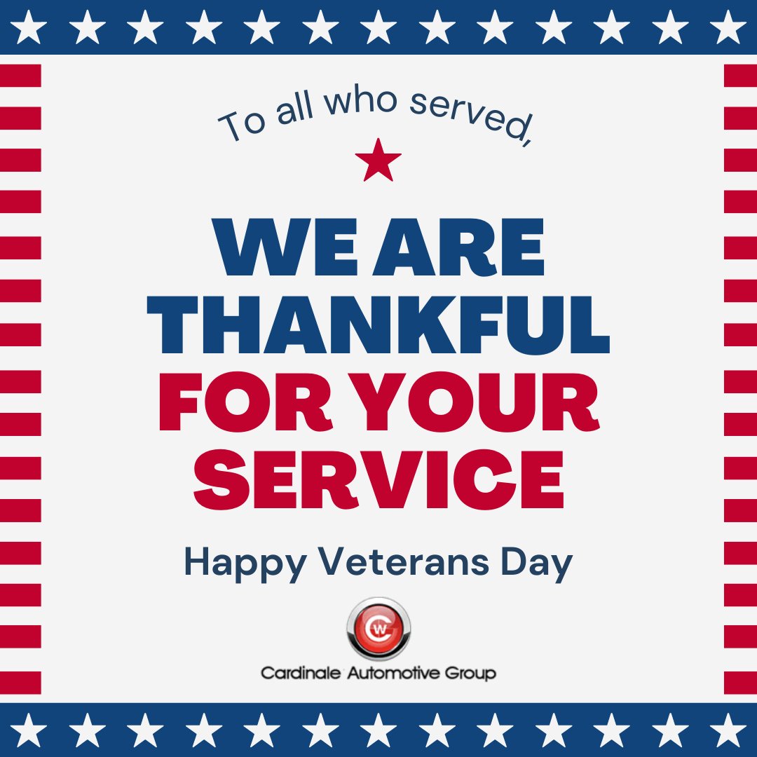 CardinaleVolksW's tweet photo. For your bravery, hard work, and dedication to our country, we thank you. Happy Veterans Days.

#SalinasCardinaleVolkswagen
#SalinasVolkswagen
#SalinasVW
#CardinaleVolkswagen
#VW
#Volkswagen
#NewCar
#VWLOVE
#VWLife https://t.co/rf9mKWrGj3