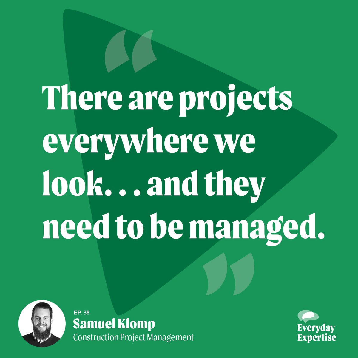 Check out the latest podcast episode with Samuel Klomp. He does a great job of explaining how project managing principles can be applied to any project.

Apple Podcasts: apple.co/3fqYrqc

Spotify: spoti.fi/2NZDM0A

Anchor: bit.ly/2DR3Zg3