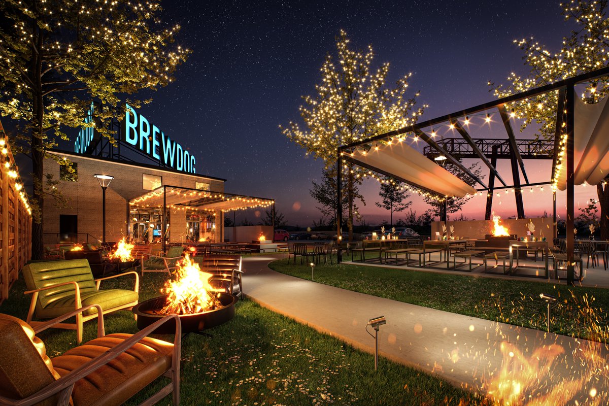 BrewDogCLE's tweet photo. A shot of what's to come at BrewDog Cleveland 🔥

We can't wait to invite you (and your four-legged friends 🐶) to come cozy up by the fire, sip on a pint, and enjoy the riverside views. https://t.co/8925bqNGDq