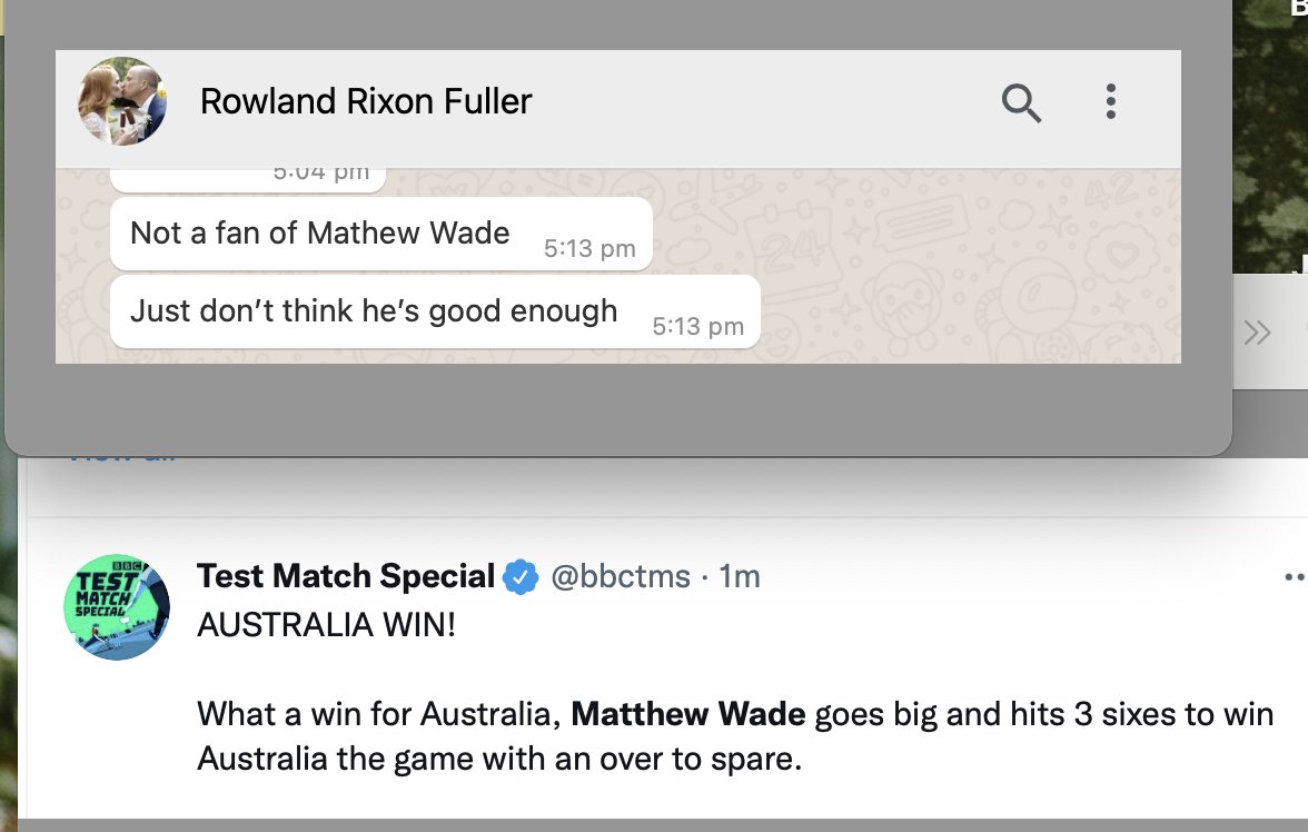 Say what you like about <a href="/rrixonfuller/">rowlandrixon-fuller</a> but the boy knows his cricket