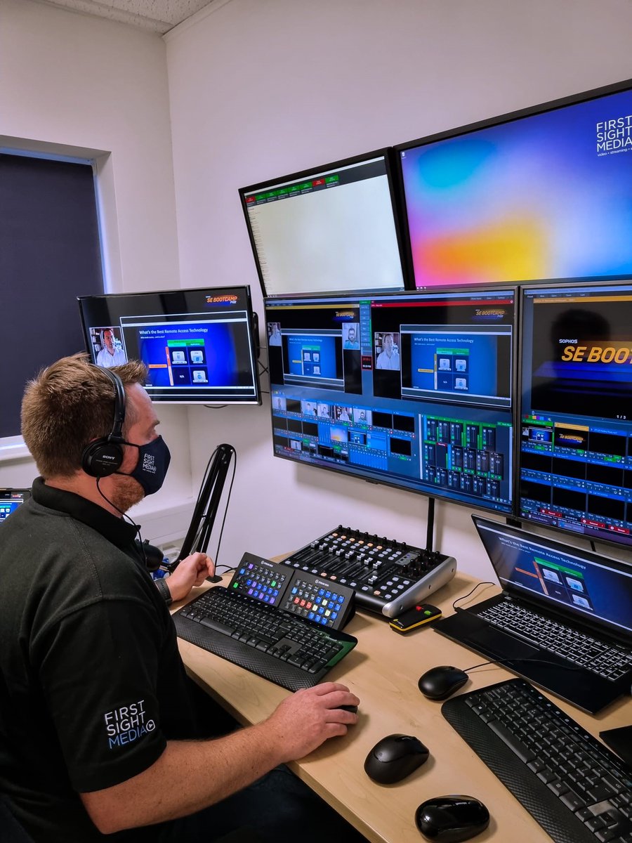 firstsightmedia's tweet photo. Technically #producing #live #webinars around the clock🕞 🖥 with @Sophos across three key #regions over four days!
#technicalsolutions #eventsolutions #events #firstsightmedia https://t.co/1x1QmUDJ8a