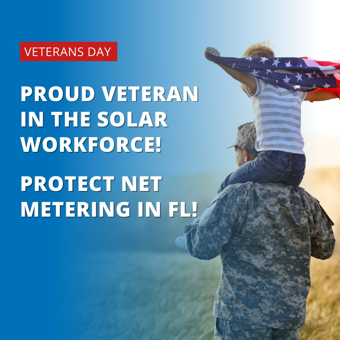 jpurekal's tweet photo. Please defend net-metering in Florida. Retweet #Veterans4Solar https://t.co/YjcX3xjIVt
