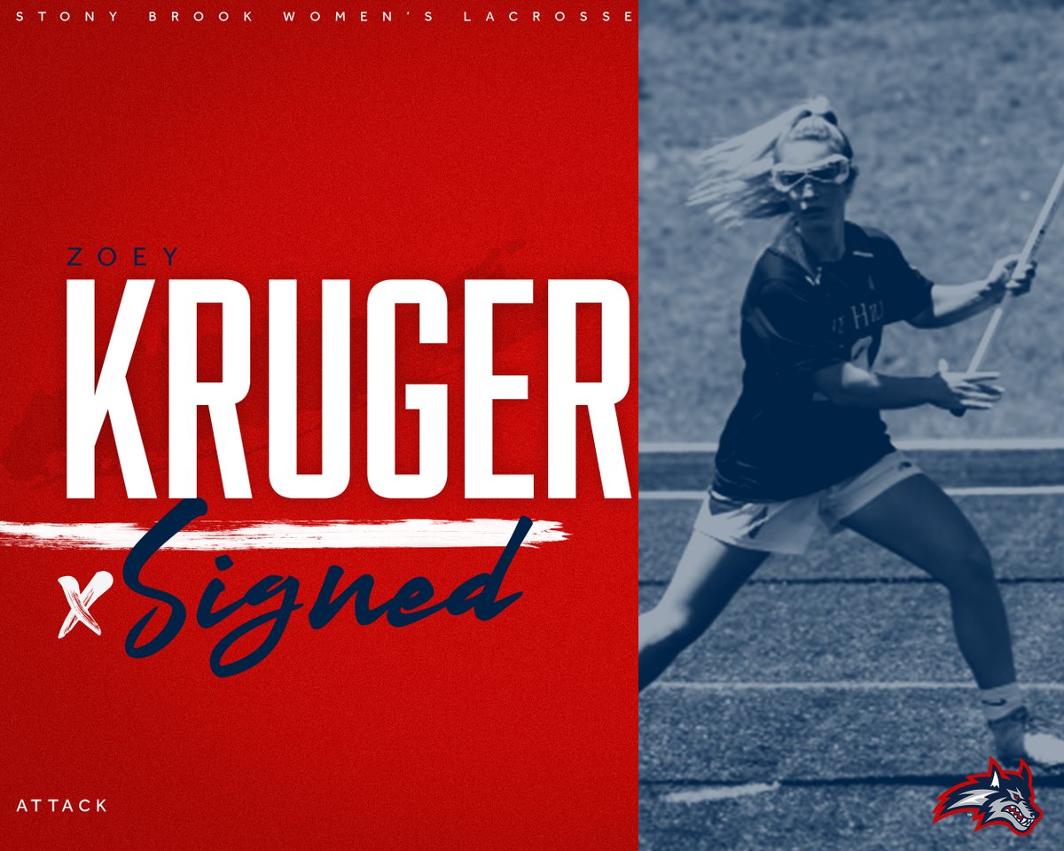 StonyBrookWLAX's tweet photo. 𝐒𝐈𝐆𝐍𝐄𝐃
Welcome to the Seawolves family, Zoey Kruger!
🌊🐺 x #NCAALAX https://t.co/eiViQP5d0j