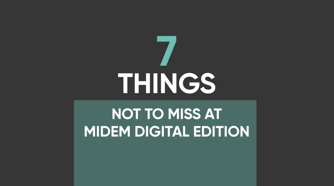 A7exandr3's tweet photo. Don't want to miss a beat during Midem Digital Edition? From catalogue optimisation to connecting w/ key global players, check out our list of 7 things not to miss at #midem Digital Edition, 16-19 November. Free access to all! Read the article here 👉 https://t.co/S7xPW7CYwD https://t.co/8sy21aogXb