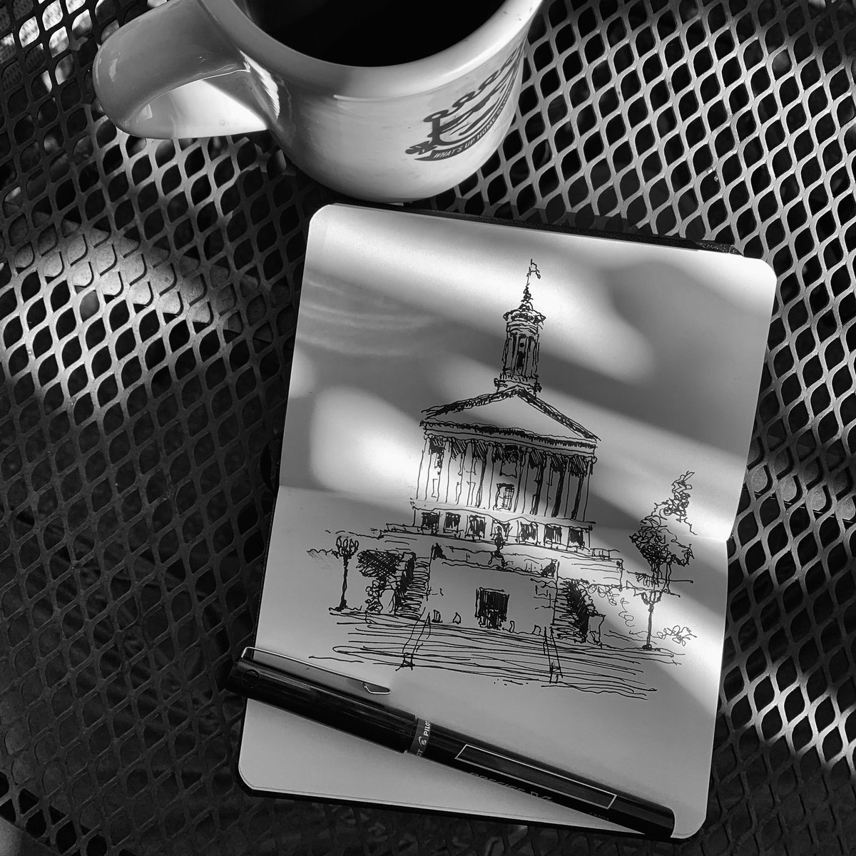 coffeesketch's tweet photo. 11.11.21 #coffeesketch ~
.
#ThanksBrandon #mispentyouth #ModelUN #LegislativePage #OllieAndScotty #10minutesketch #sketching #penandink #inksketch #drawing #quicksketch #drawmore #art #architecture https://t.co/0NYEtiRtT6