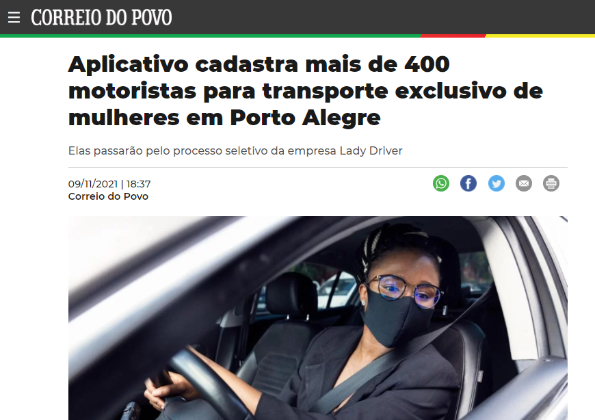 uffizicom's tweet photo. O cadastro de mais de 400 motoristas e a preparação para a estreia do Lady Driver, cliente Uffizi, em Porto Alegre, foram noticiadas pela imprensa da capital gaúcha https://t.co/TvHjtGCiRz