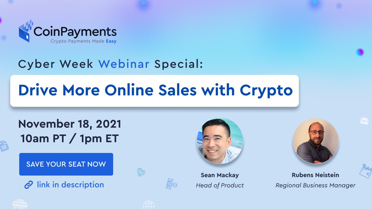 One SMALL tweak to your checkout can make a HUGE difference to your bottom line; all before Black Friday &amp; Cyber Monday! 🛒 #BlackFriday #CyberMonday 

Learn more: merchants.coinpayments.net/accept-crypto-…