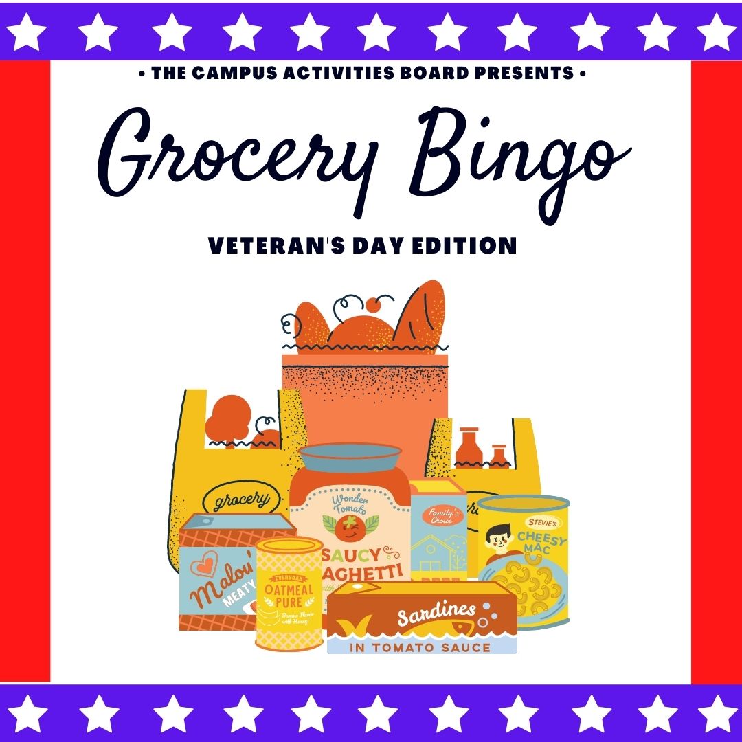 PSNKStudentLife's tweet photo. Join us tonight at 8:00 pm in Café 780 for our Veteran's Day Edition of Grocery Bingo! Snacks and drinks will be provided! https://t.co/g9f6I4Zadn