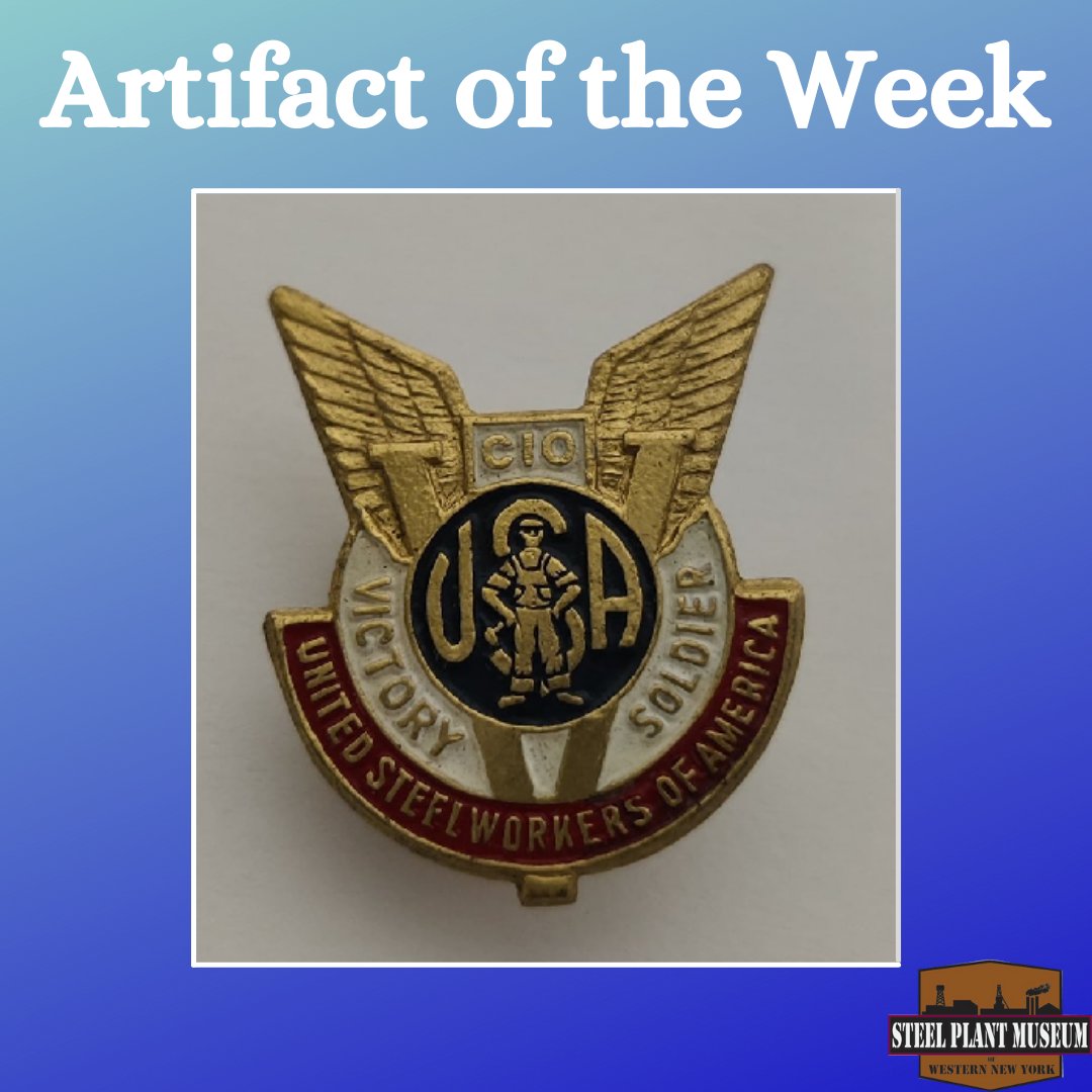SPMofWNY's tweet photo. Artifact of the Week: Check out this CIO/United Steel Workers of America Victory Solider pin with wings.
#USWA #artifact #steel #steelplantmuseum #thursday #history https://t.co/WIeOjVajYh