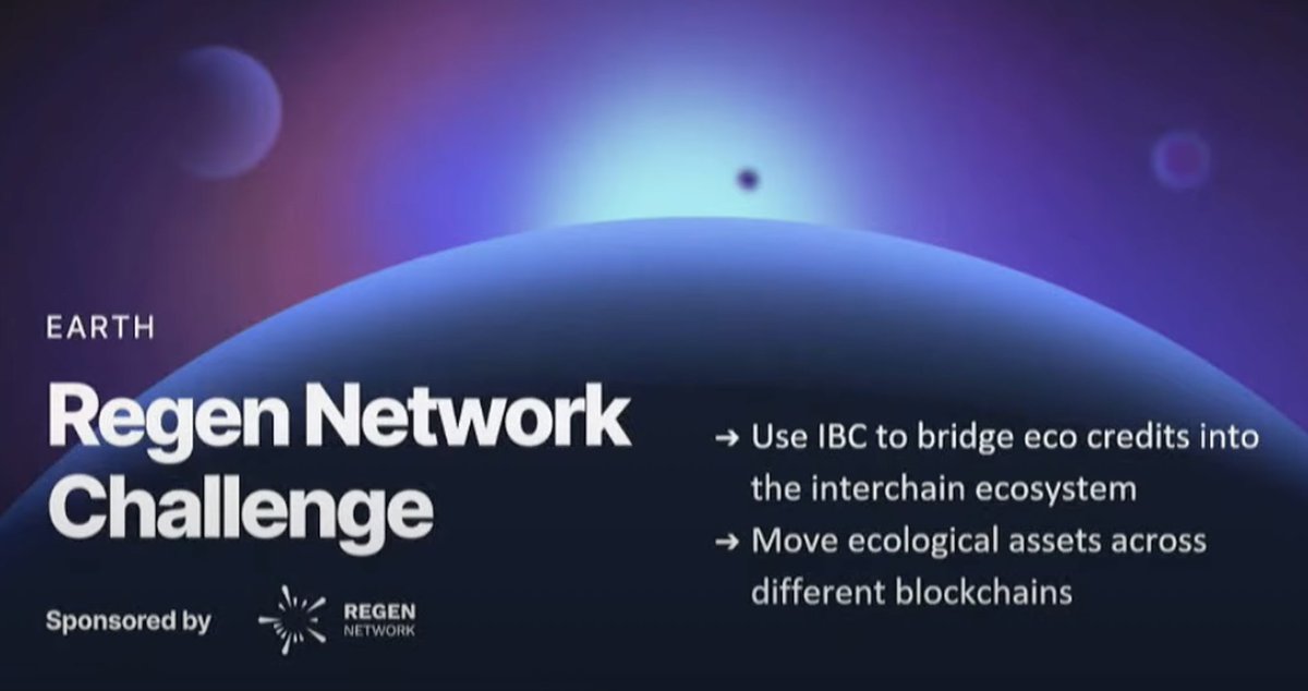 regen_network's tweet image. Thrilled to participate in the biggest  #hackatomVI event in Cosmos history today!⚛️ The @cosmos ecosystem is thriving and REGEN is proud to be apart of it! 🌏🔥 #hackforearth #cosmonauts #degentoregen