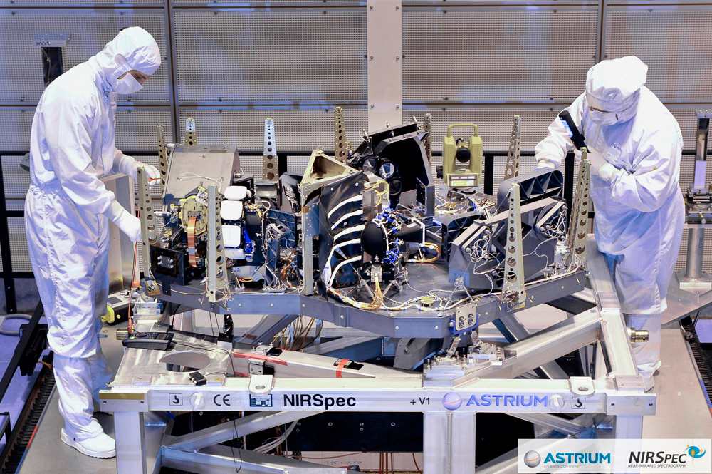 Image: The flight NIRSpec instrument before integration with the telescope. Credit: Astrium/NIRSpec