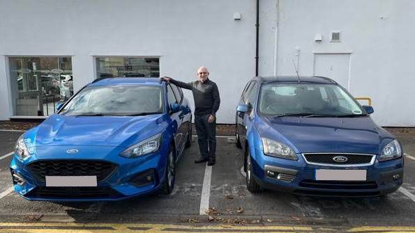 TCHarrisonFord's tweet photo. In 2007, Mr Crisp bought a brand new Focus Zetec from us and has had it fully maintained with us ever since.
On his recent return he part exchanged his Zetec for a fantastic new Focus ST-Line.
Thank you for your repeat business, it was a pleasure dealing with you.
#TCHFord https://t.co/j0b90JwZ1i
