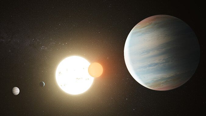 maximaxoo's tweet photo. #Space: new technique has allowed astronomers to quickly detect a #Tatooine-like, transiting, #circumbinary planet orbiting around two suns
👁 https://t.co/eK46rBkI61 via @planetarysci https://t.co/qwc4WLs5qs