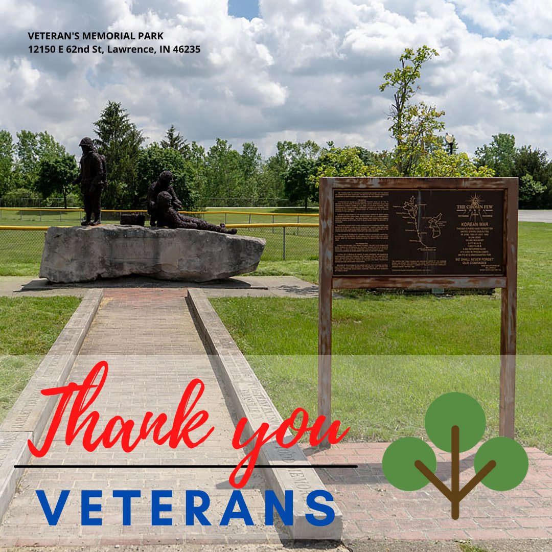 LCP_Foundation's tweet photo. Happy #VeteransDay and thank you for your service! 

Visit Veteran's Park to see and learn more about the Korean War Sculpture "The Chosen Few" by Bill Arnold.

#LCPF #LawrrenceIndiana https://t.co/YqvxrCqwKb