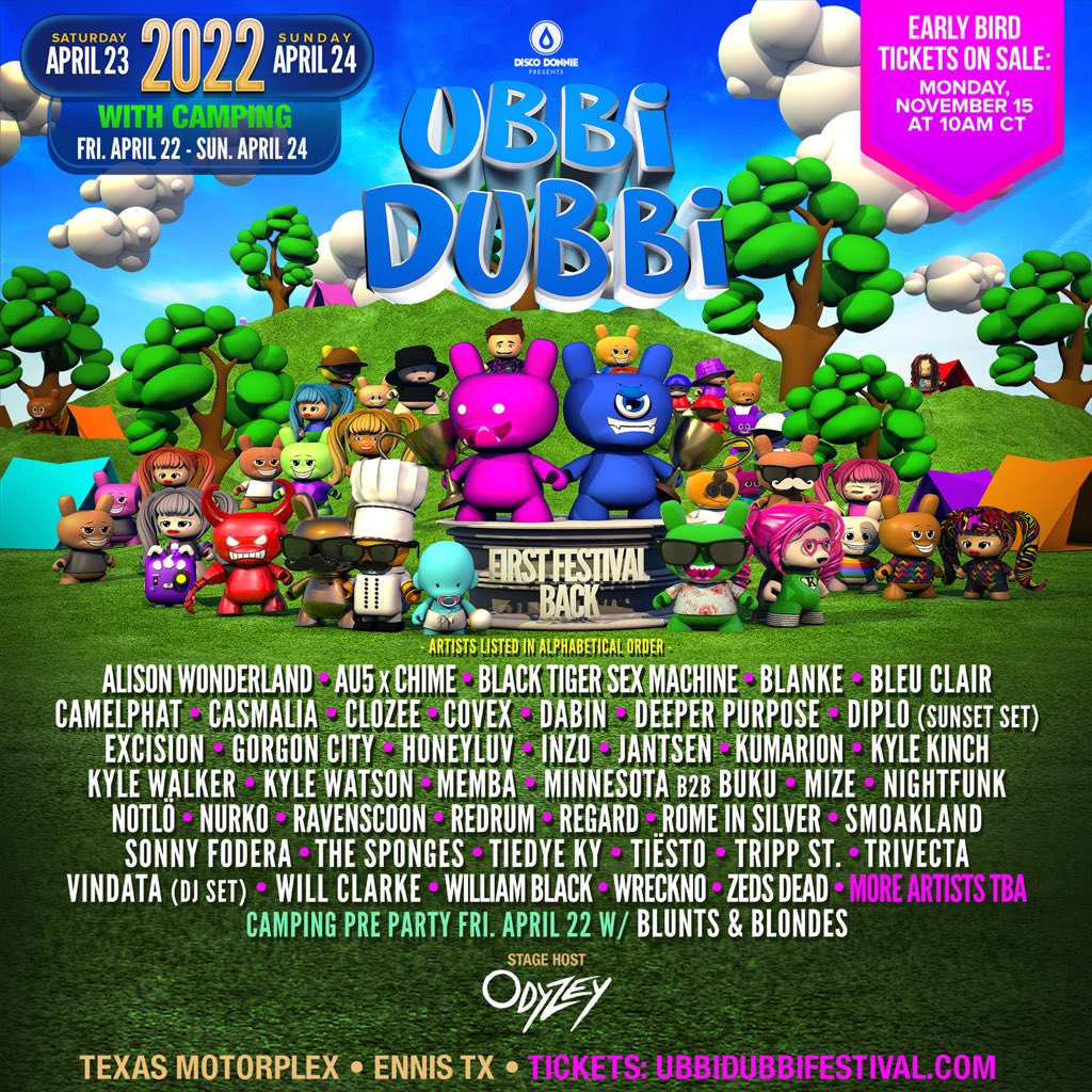 RealDiscoDonnie's tweet photo. Your fashionably late @UbbidubbiFest 2022 Lineup🔥🔥🔥🔥🔥🔥🔥🔥🔥

Tickets on sale Monday November 15 
10am CT ..allegedly 👀👀👀👀👀👀

🐊🐊🐊🐊🐊🐊🐊🐊🐊🐊🐊🐊🐊

@DDPWorldwide https://t.co/ZnqPkmnxZ8