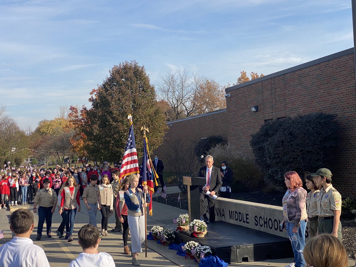 Thank you Veterans ! <a href="/GahannaJeffersn/">Gahanna-Jefferson</a> <a href="/GahannaE/">Gahanna Middle School East</a>