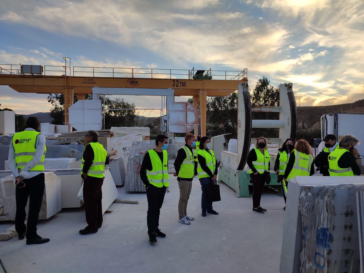 MarcaMacael's tweet photo. 🇪🇸El programa “EXPERIENCE THE BEAUTY OF MACAEL MARBLE, FROM SPAIN” continua.  
Hoy hemos visitado las instalaciones de nuestras empresas.
🇬🇧“EXPERIENCE THE BEAUTY OF MACAEL MARBLE, FROM SPAIN” continues.
Today we have visited our companies’ facilities.  
@AemaMacael @extendajunta https://t.co/ErkPyRFwyh