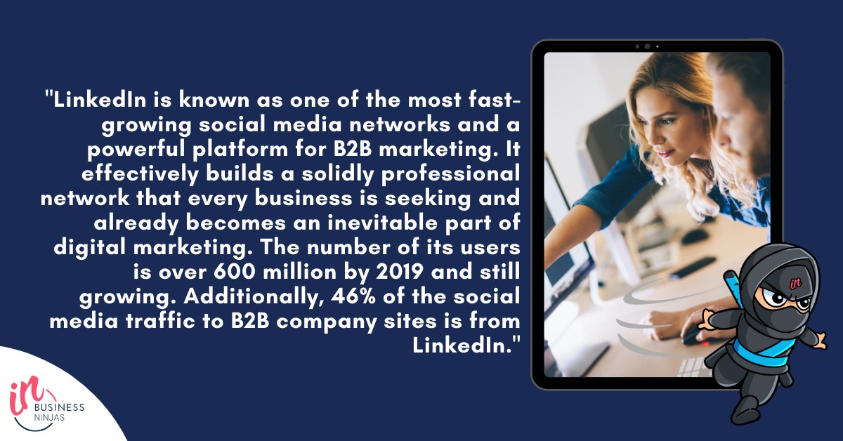 iannicklin's tweet photo. 💬 "It’s no longer the time now to ask, “Why should use LinkedIn?” but instead, “How to master B2B marketing on LinkedIn?”
👓 Continue reading: https://t.co/qkGoYocdKb

#InBusinessNinjas #MarketingSolutions #B2Bmarketing #LinkedInForBusiness #Connections https://t.co/1Ns94Xiklm