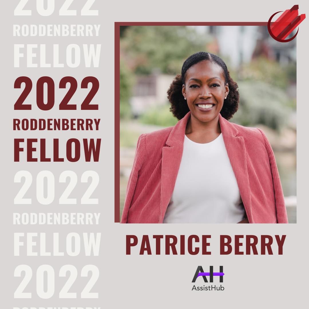 RoddenberryFdn's tweet photo. Meet Patrice Berry, 2022 #RoddenberryFellow and founder of AssistHub, a platform that helps families build financial security and economic mobility by easing the path to public benefits in California.
Learn more about Patrice and AssistHub’s mission at https://t.co/fns1MULAkb https://t.co/jMRHJgpT3U
