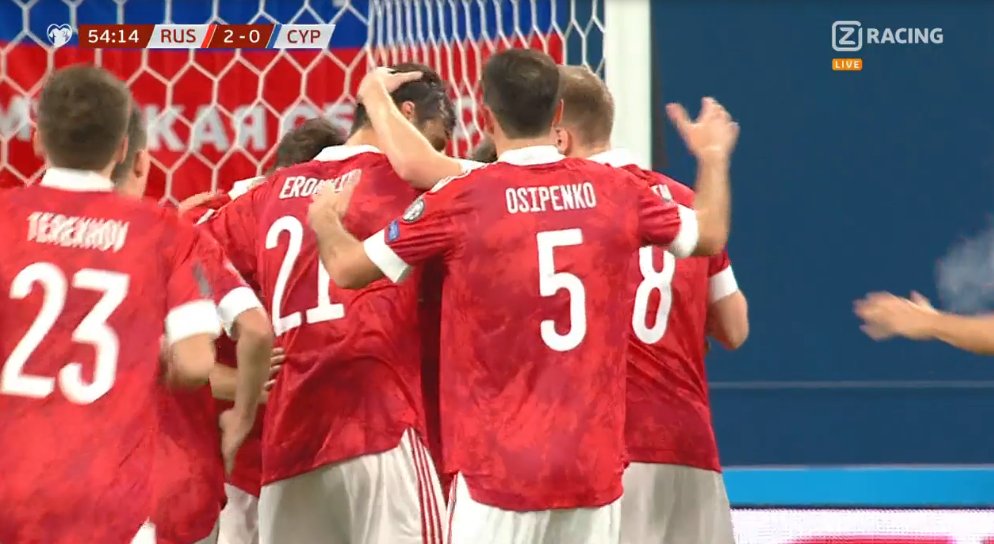 foet247europa's tweet photo. Russia 2 Cyprus 0. Smolov #WCQ2022 #RUSCYP https://t.co/1syxS282lt