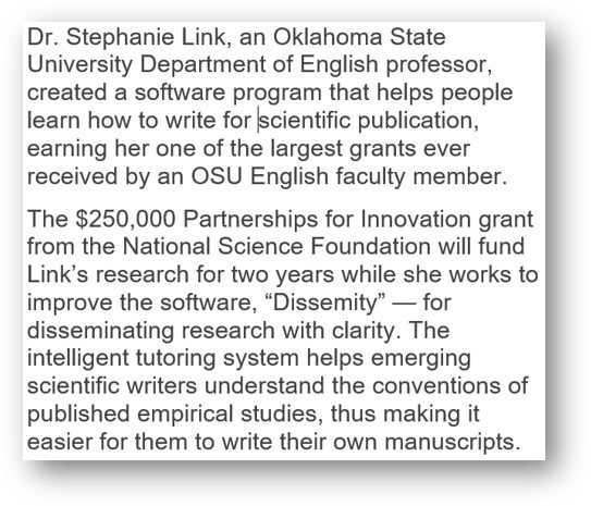 EnglishOKState's tweet image. Congratulations to Dr. Stephanie Link, and to her research collaborator, PhD candidate Robert Redmon! 
 news.okstate.edu/articles/arts-…

#ResearchWriting #Interdisciplinary #Collaboration