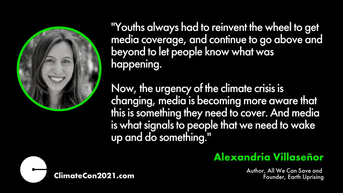 "I got involved (in climate) when I saw the impact of the wildfires in California. I turned my eco-anxiety into action by striking in front of the UNHQ, &amp; meeting other youths in protest and thru social media" 
<a href="/AlexandriaV2005/">Alexandria Villaseñor</a> sharing her climate journey climatecon2021.com