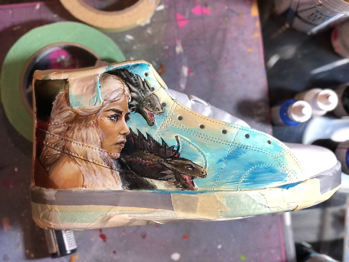 DropKicksCustom's tweet image. When you know you’re a diamond in the rough. #art #customshoeart #sneakerheadz #painting