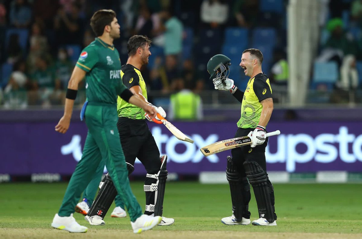 sachin_rt's tweet photo. What a game of cricket! 🤯

#Pakistan played some good cricket but #Australia came back hard in the last 5 overs of the match and finished the game strong. 💪🏻 

@MStoinis got them back into contention &amp; @MatthewWade13 capitalized on the chance to take Australia through.

#PAKvAUS https://t.co/hMfIOfmD3r