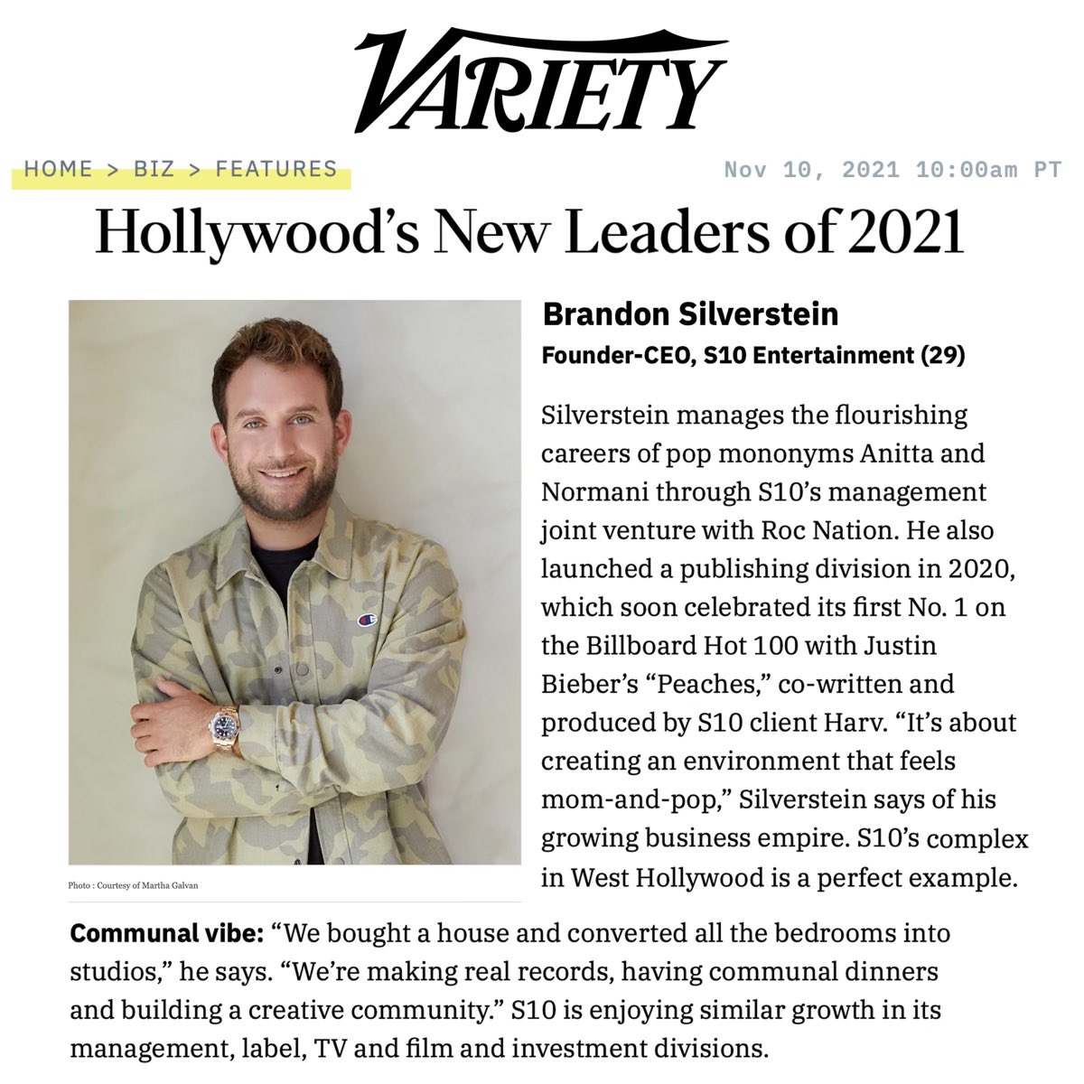 BrandonSilv's tweet photo. Thank you @Variety 😊 https://t.co/PPbjHuLqEa