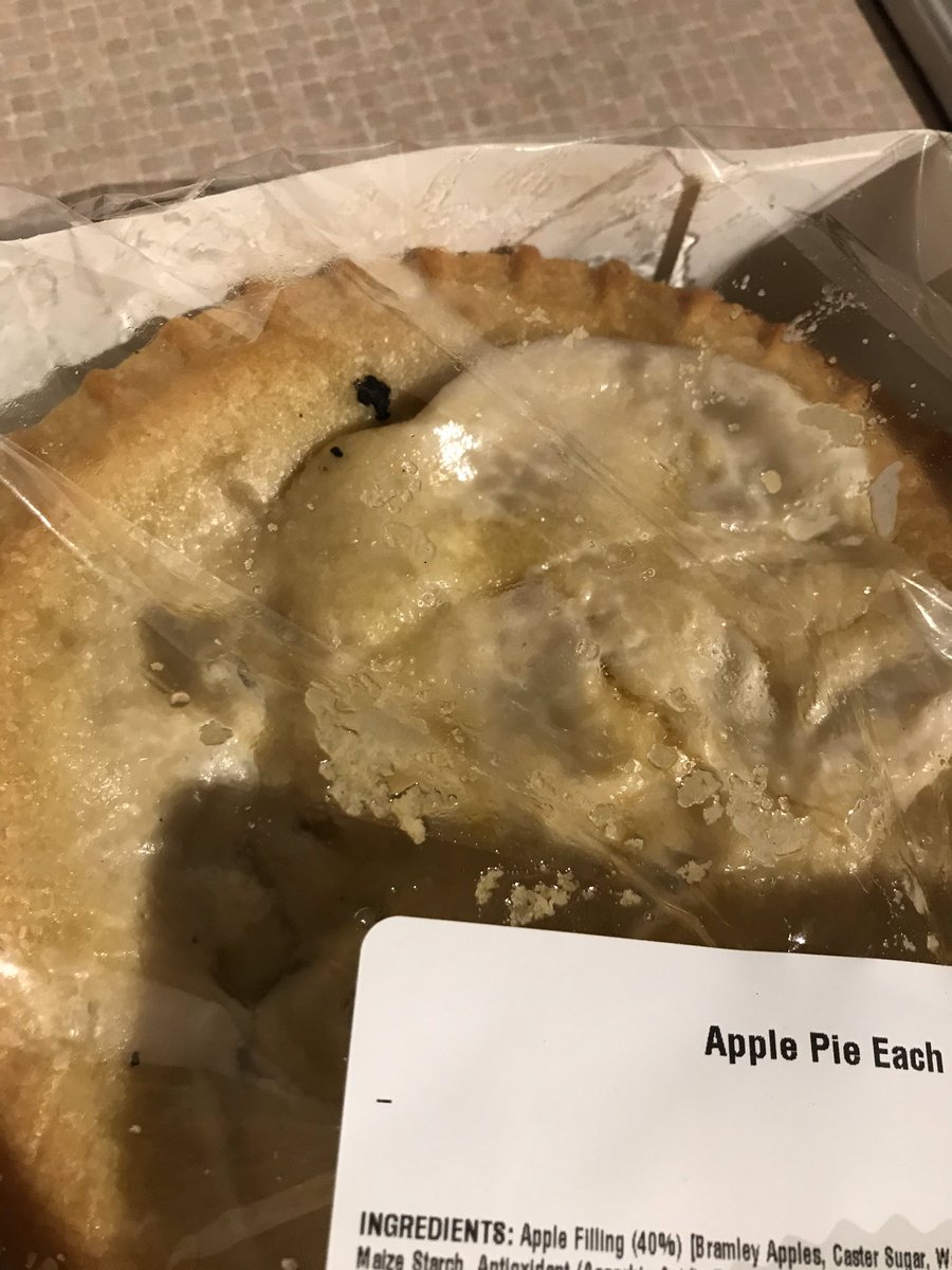 GraySimpson1's tweet photo. @AsdaServiceTeam @asda just picked up this apple pie with my shopping, unfortunately I didn’t take a receipt. Got home and noticed that not only does the pastry look uncooked but it went out of date yesterday. https://t.co/p2IWlpsbb1