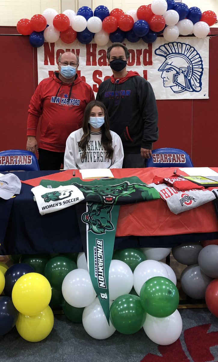 NHGirlsSoccer's tweet photo. We are so proud of @allisonfalvo who signed her letter of intent with @BinghamtonWSOC! Allison has been a role model of hard work, leadership and determination for all the girls in our program. We will miss her very much next season! https://t.co/ubBSbLUVuY