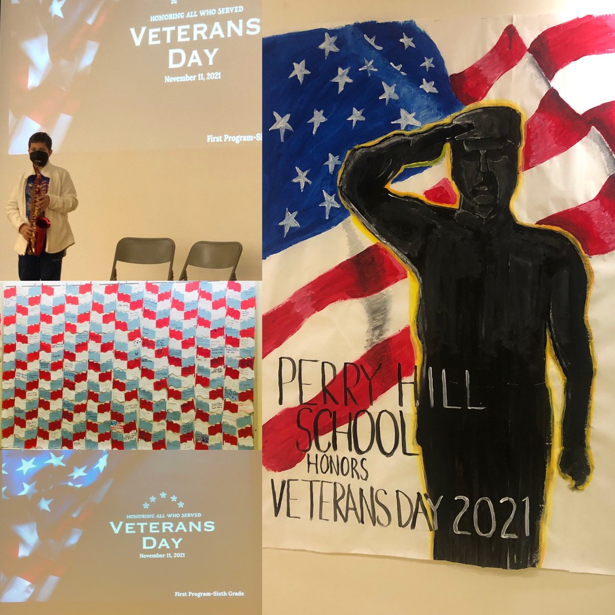 PHSMrsRizzo's tweet photo. Thank you Veterans! Some amazing talent and a room full of respect present at our sixth grade assembly this morning! 🇺🇸🦅💜💛#rizzo247245 https://t.co/qcGQc88XJz