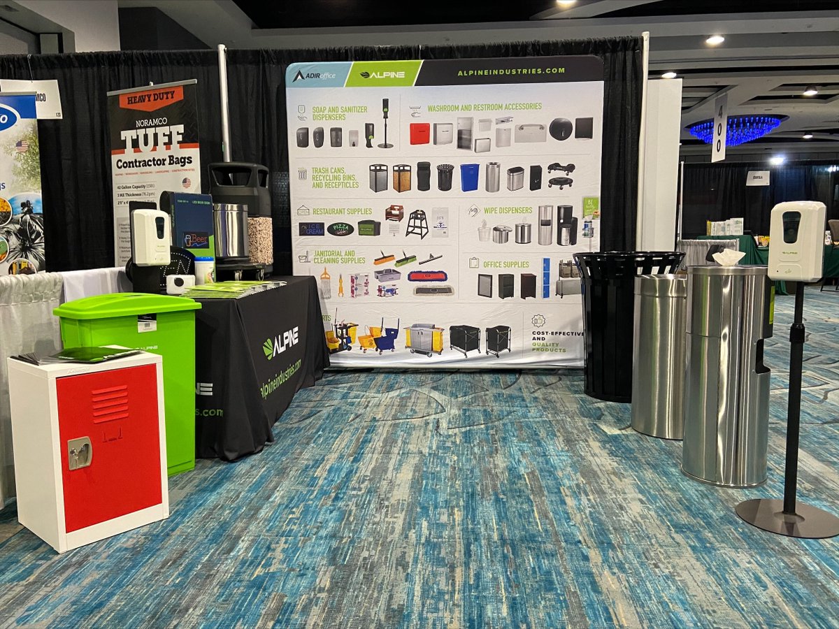 Alpine_Indust's tweet photo. Industry Week '21, powered by ISG is up and running! Alpine couldn't be more excited to show you our products

#ISG #janitorial #tradeshow https://t.co/MiYnPmHFRg
