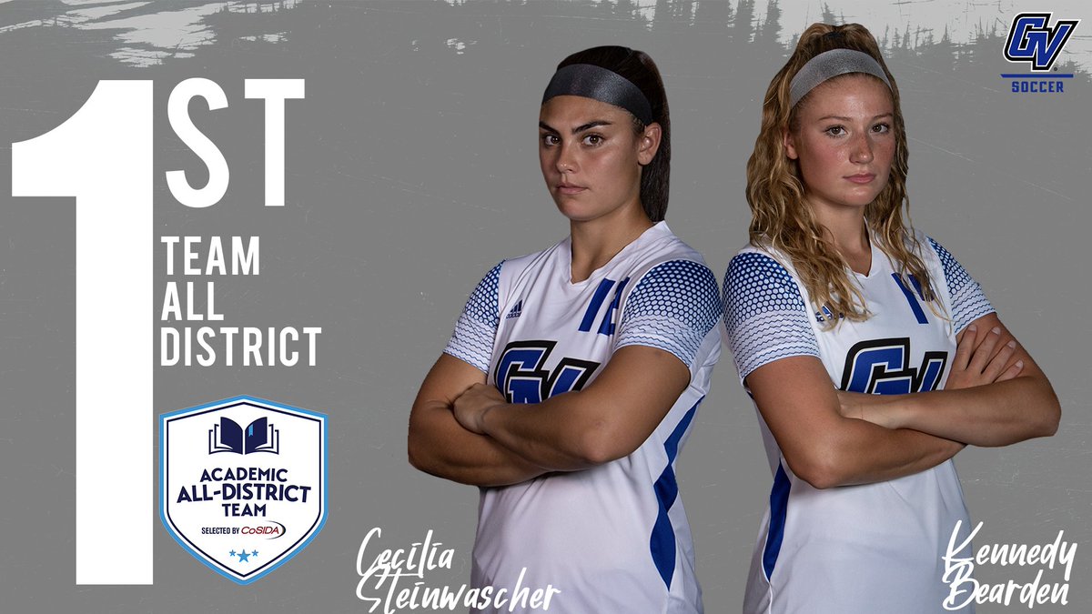 GVSUsoccer's tweet photo. 📚⚽️ 📚⚽️ 📚⚽️ 📚⚽️ 

Congratulations to Cecilia Steinwascher and Kennedy Bearden on CoSIDA Academic All-District first team honors! They'll be up for Academic All-America consideration! https://t.co/3miGLvphrl