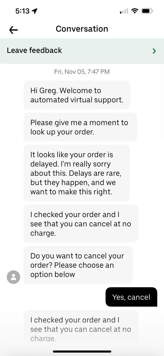gregwshields's tweet photo. @UberEats explicitly told me I could cancel my order at no charge (see pic), then lo and behold my credit card is still charged 🤔 support in app has been ZERO help, unfair and deceptive practice, very DISAPPOINTED. Long time customer no more https://t.co/PFHw794I1o