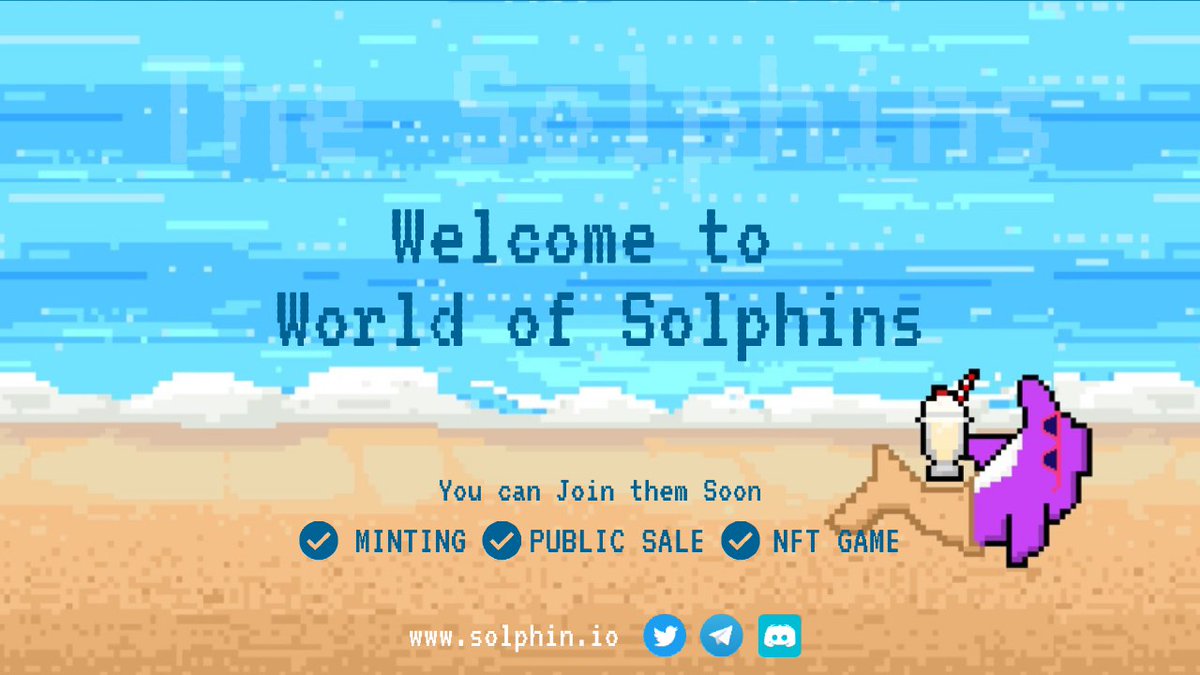 SolanaSolphin's tweet photo. HELLO 👋 #SOLPHIN FAMILY 

Dear #solpher’s, get ready to mint dolphins in a whole new world 🌎 of @SolanaSolphin on the #Solana Blochain 🔜

Read pitch deck and know our beautiful collection of Dolphins with a fixed Supply of 10,000

Stay connected with us. https://t.co/3CUcdkflxW