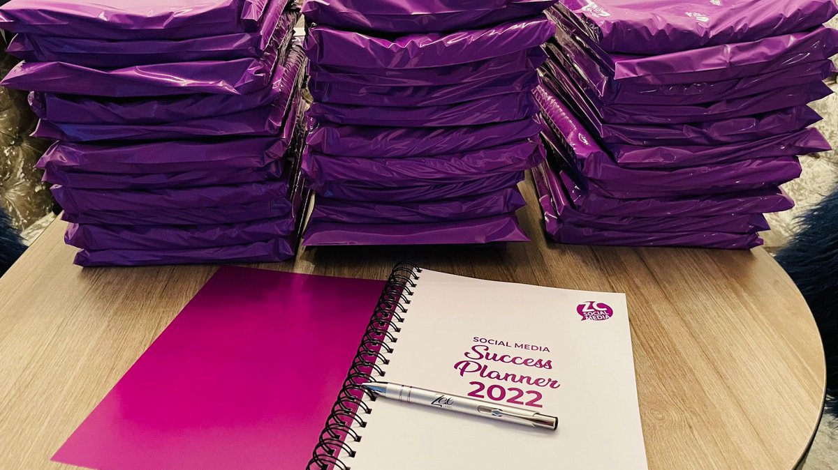 zoe_cairns's tweet photo. Our #KSA Social media success planner 2022 version is all packed and ready for it’s journey to #SaudiArabia tomorrow in @garethzcsocial suitcase! 🧳 

Thank you @TowerPrintKent for a professional speedy and brilliant customer service printing these 💜 https://t.co/wF8xULBkBD