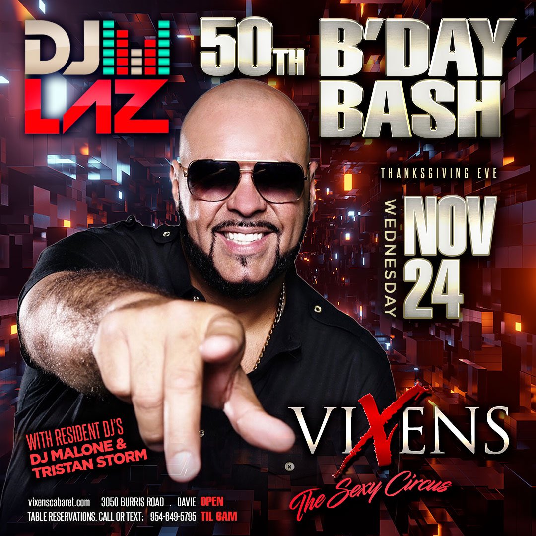 ROBSURES's tweet image. Up coming events at @vixenscabaret … text me 954-644-9010 for table service